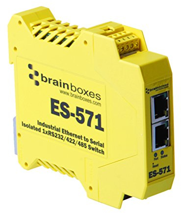 Isolated Industrial Ethernet to Serial 1xRS232/422/485 + Ethernet Switch
