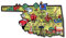 ARTWOOD MAGNET - OKLAHOMA STATE MAP by Classic Magnets