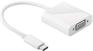 Goobay 66260 USB-C auf VGA Adapter für Full HD Auflösungen (1080p @ 60Hz) / Kompatibel mit Apple iPad Pro, Huawei Mate & P20, Honor Play, HTC U12, Samsung Galaxy etc. / 0,2m Kabellänge