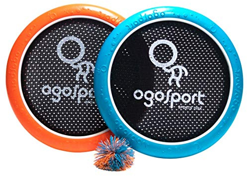OgoDisk Mini Disc Set with OgoSoft Rubber Ball - Outdoor Bouncy Disk Game for Lawn & Pool - Throw, Toss & Catch - Kids & Adults 8+