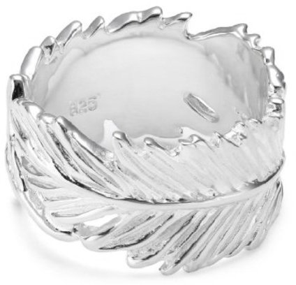 Vinani Ring Feder Arizona glänzend massiv Sterling Silber 925 Größe 62 (19.7) RFE62