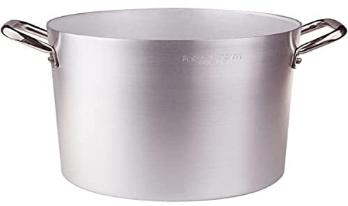 Ollas Agnelli Pan de Aluminio, con Dos Asas de Acero Inoxidable, 29 litros, Plata