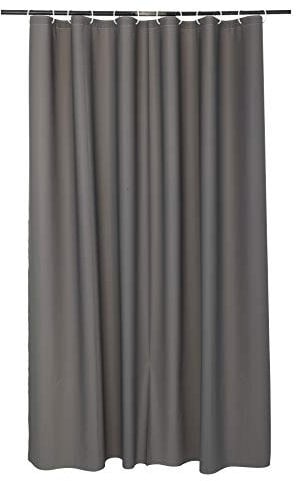 Douceur d'Intérieur 1 Tenda da Doccia in Materiale PEVA 180 x 200 cm, Stagno, Grigio, 180 x 200