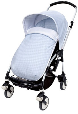 Pasito a Pasito Auflage Kinderwagenwanne Kariert blau