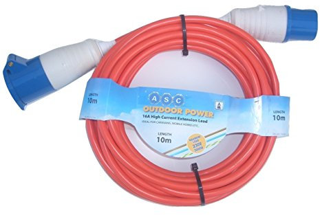 Aerials Satellites and Cable 10 m 16 A Caravan Camping Mains Hook-Up Heavy Duty 1.5 mm Cable