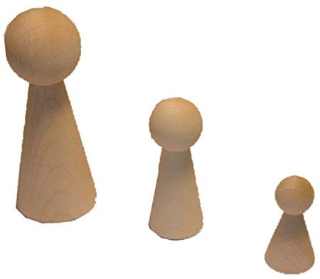 Leben mit Holz Figurenkegel mittel, 7 cm