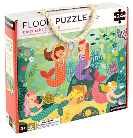Petit Collage Floor Puzzle , Mermaid Friends