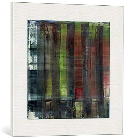 kunst für alle Leinwandbild: Gerhard Richter Abstrakte Malerei 1992 - hochwertiger Druck, Leinwand auf Keilrahmen, Bild fertig zum Aufhängen, 70x70 cm
