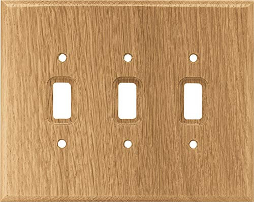 Brainerd 126796 madera cuadrado Triple interruptor placa de pared/Switch Plate/cubierta