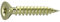 Dresselhaus JD-79 0 Vis de fixation panneaux de bois MDF, tête fraisée à étoile I, filetage et nervures de fraise sous la tête, galvanisé, chromé, jaune, 1000 pièces, 0/1139/021/ 3,0/ 12/ /03, jaune, 0/1139/021/ 4,0/ 25/ /03