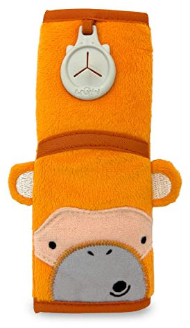 Trunki Kindersitz-Gurtpolster fürs Auto - SnooziHedz - Affe Mylo (orange)