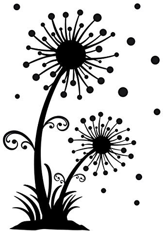 Darice Prägeschablone, Pusteblume, Plastik, transparent, 10,8 x 14,6 x 0,4 cm