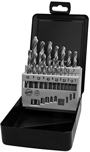 Proteco-Werkzeug® Metall-Bohrer Spiralbohrer Satz in Industriekassette HSS-G, 19-tlg. Bohrersatz Spiralbohrer geschliffen