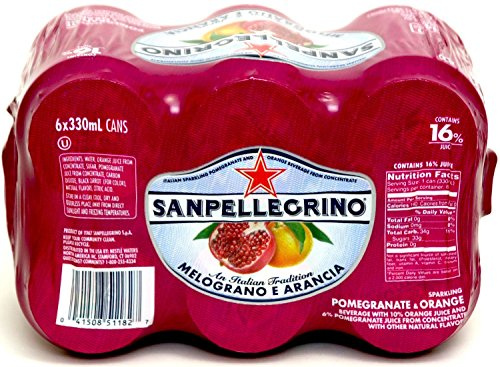 Sanpellegrino Pomegranate & Orange Sparkling Fruit Drinks 24 Cans x 330ml