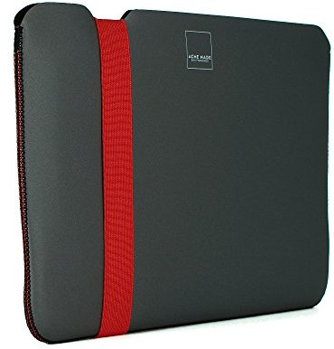 Acme Made Skinny Sleeve for MacBook Air 11-Inch - Grey/Poppy Orange