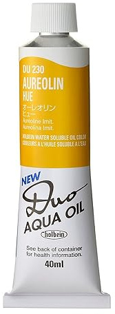 Holbein Duo Watersoluble Oil Colors - Aureolin Hue (Aureolin) - 40ml Tube