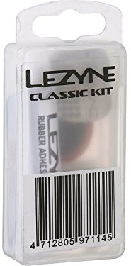 Lezyne Classic Kit Reparaturset, transparent, One Size | Lezyne Klassisches Fahrradreifen-Reparaturset mit Flicken, Kleber und Kofferraum