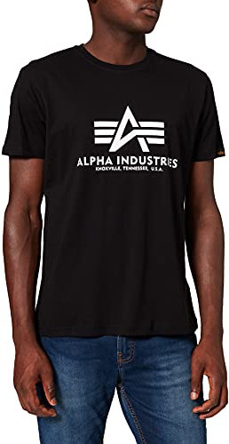 Alpha Industries Herren Basic T-Shirt,Schwarz (Black 03), XXX-Large