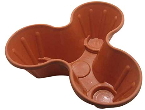 Land-Haus-Shop Blumentopftrio Kunststoff 35cm für Pflanzen, Blumen Topf Kübel Kasten, stapelbar (LHS)