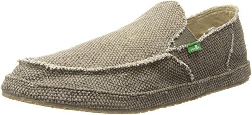 Sanuk, Allrounder-Herren-Loafer zum Reinschlüpfen, Herrenschuhe mit Komfort-Fußbett, Braun, 43 EU