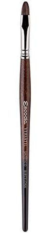 Escoda Versatil 1542 Series Artist Watercolor and Acrylic Paint Brush, Short Handle, Bright, Size 10