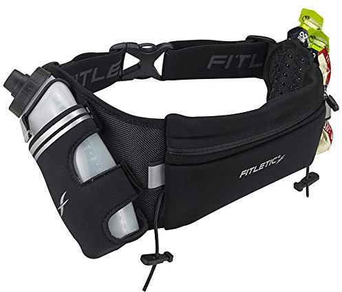 Fitletic HD12 Ceinture d'hydratation Mixte Adulte, Noir, L/XL