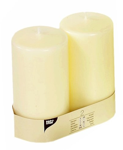 Stumpenkerzen Ø 80 mm 150 mm elfenbein Ivory Weihnachtskerzen, Weihnachtsdekoration Menge: 12
