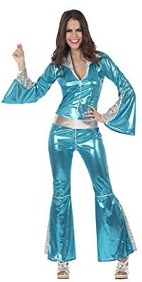 Atosa Déguisement Femme Disco Bleu