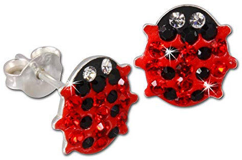 Teenie-Weenie Ohrringe Kinder Silber Ohrstecker Marienkäfer rot SDO8003R Silber Ohrstecker