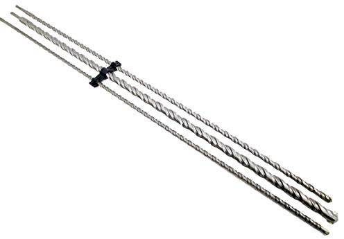 Am-Tech 3pc 1000mm Long SDS Plus Hammer Drill Bit Set 12, 16, 24mm
