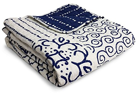 Lush Decor Monique Throw, 50 x 60-inch, Blue