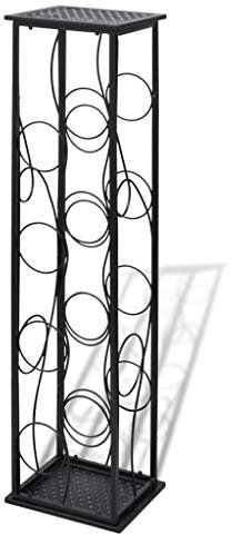 vidaXL Portabottiglie per 8 Bottiglie di Vino in Metallo Portavini Cantinetta