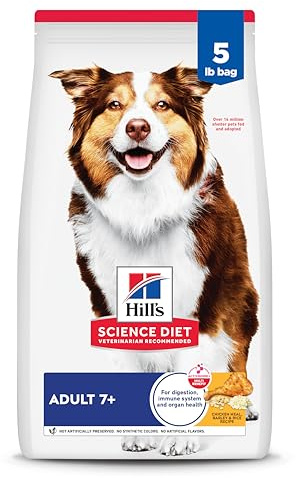 Hill's Science Diet Adult 7+ Dry Dog Food, Chicken Meal, Barley, & Rice, 5 lb. Bag