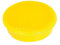 FRANKEN Magnete Stark Rund, 10 Stück, Hochwertige Haftmagnete für Büro, Haushalt, Werkstatt mit hoher Haftkraft, ideal für Whiteboards, Kühlschrank, Plantafeln oder Schaukästen, 38 mm, Gelb, HMS36 04