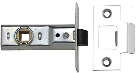 Union Locks 76mm Tubular Mortice Latch 2648 - Silver Enamel