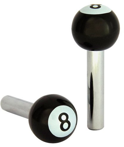AutoStyle Universal door pins 8-ball - Black - set of 2 pieces