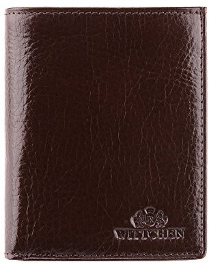 WITTCHEN Geldbörse aus Rindsleder | Kollektion: Italy | aus hochwertigen Materialien | elegant und klassisch | Braun | 9x11 cm