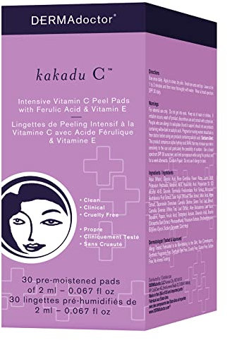 DERMAdoctor Kakadu C Intensive Vitamin C Peeling Pads für Frauen 30 x 0,06 oz Pads