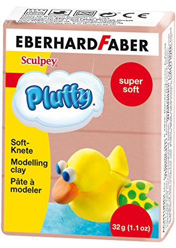 Eberhard Faber 571476 - Super Soft Knete Pluffy, 32 g, braun