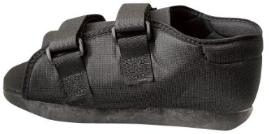 Medline Semi-Rigid Post-Op Shoes, Nylon Upper, Cushioned Rocker Sole, Women's Size Medium 6.5-8 (Mens 5.5-7)