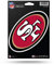 Rico Industries NFL Football San Francisco 49ers Medium gestanzter Aufkleber, 12,7 x 17,8 cm