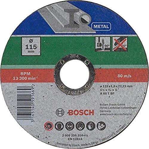 Bosch Home and Garden 2609256314 DIY Trennscheibe Metall 115 mm x 1,6 mm gerade