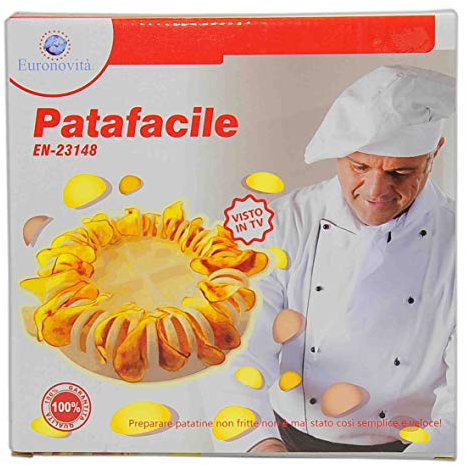 Patafacile, attrezzo per realizzare Patatine chips senza oli ne grassi in Microonde