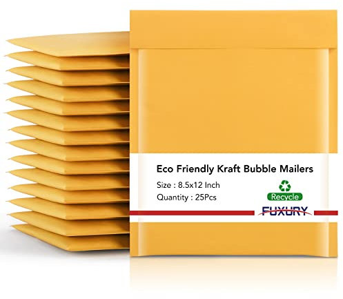 Fu Global 21,6 x 30,5 cm Kraft Bubble Versandtaschen Luftpolstertaschen # 2 25 STÜCK