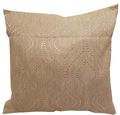 Sprügel - Ornamentrausch - Kissenhülle Beige - 40cm x 40cm - 30% Baumwolle, 70% Polyester, gewebt.