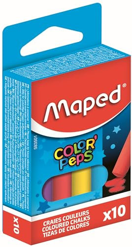 Maped M593501 - Kreide Color Peps, 10er Packung, rund, sortiert
