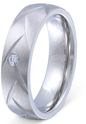Juwelier Schönschmied 1 Verlobungsring, Tauring, Freundschaftsring mit Stein - Gratis Gravur-52 (16,5)