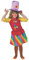 Dress Up America Clown-Kostüm des Regenbogenmädchens