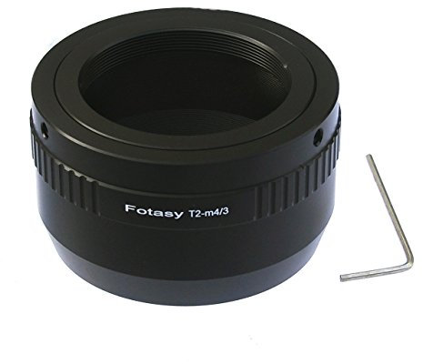 Fotasy Verstellbarer T2/T-Mount-Objektiv auf M43-Adapter, T2 auf MFT-Adapter, passend für Olympus E-PL8 E-PL9 E-M1 E-M5 E-M10 I II III E-PM2 E-PM1 Pen-F E-M1X / Panasonic G7 G9 GF8 GH5 GX7 GX8 GX9 GX85 GX80 G90 G90 G90 G90 G90 1
