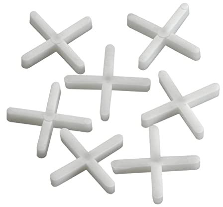 kwb Fliesenkreuze 250 Stück, Fliesenzubehör, Kunstoff, 18 mm x 2.0 mm, Abstandshalter, weiß